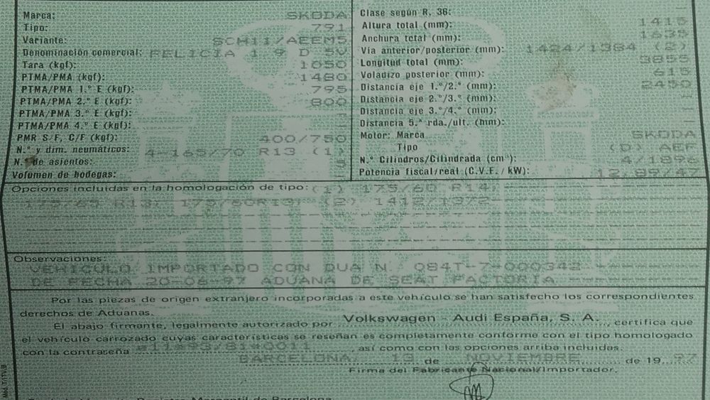 Despiece Skoda Felicia - Imagen 2