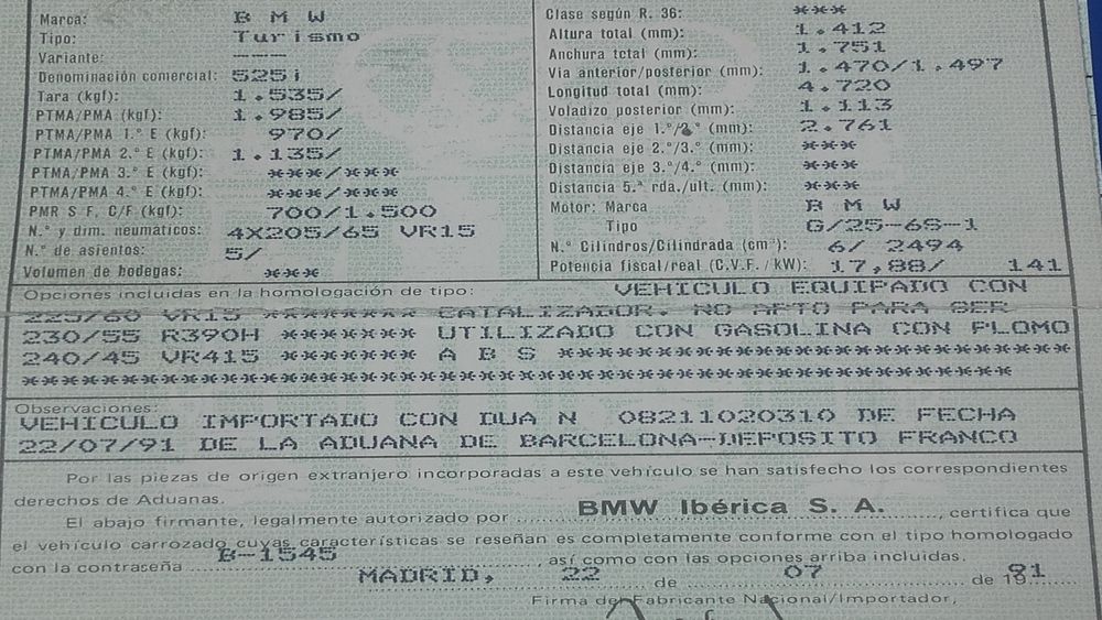 DESPIECE BMW 525I - Imagen 2