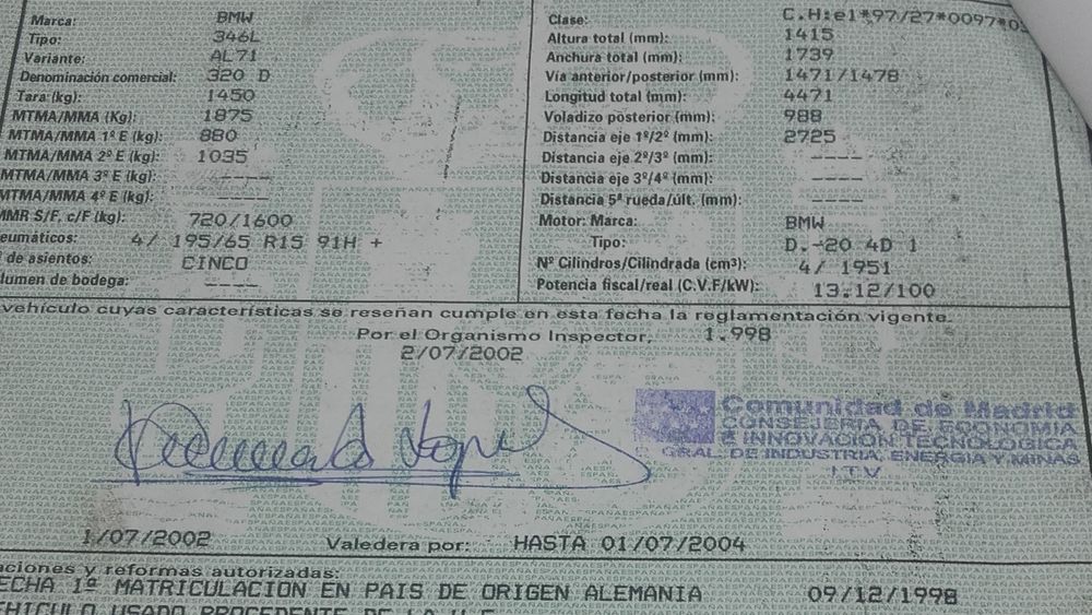 DESPIECE BMW 320 D - Imagen 2