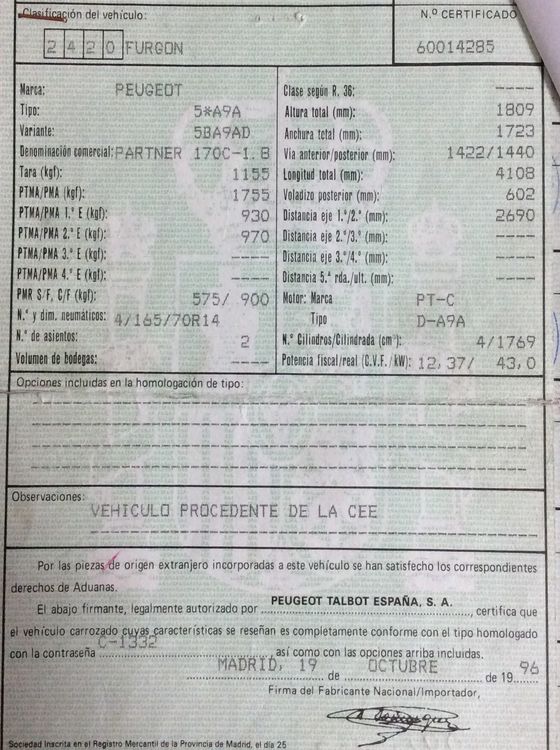 DESPIECE PEUGEOT PARTNER - Imagen 5
