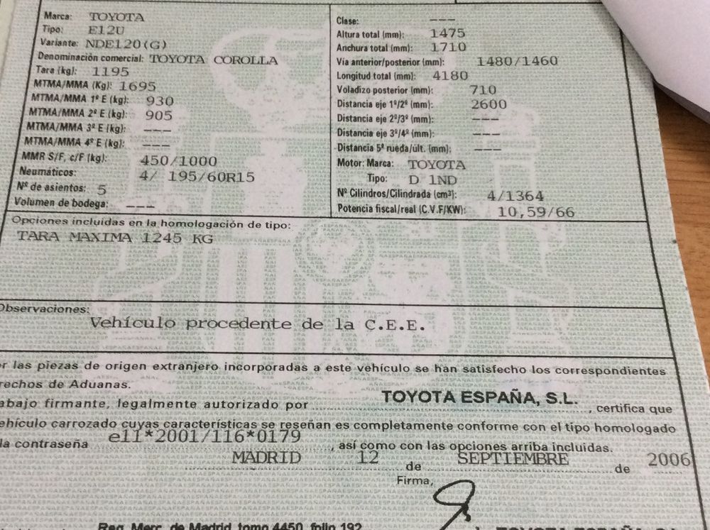 DESPIECE TOYOTA COROLLA - Imagen 6