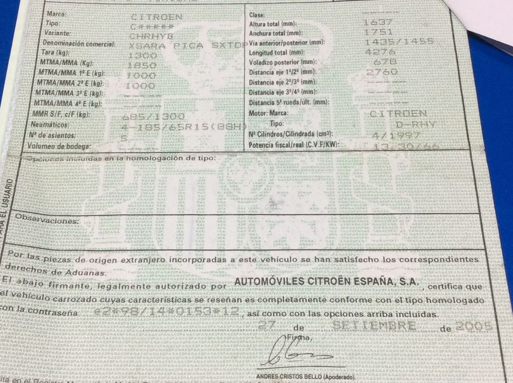 Despiece Citroen Xsara Picasso - Imagen 2