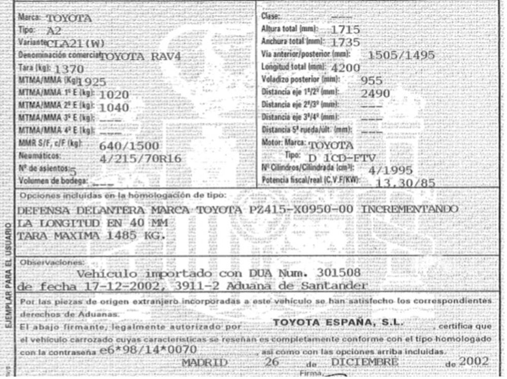 DESPIECE TOYOTA RAV 4 - Imagen 5