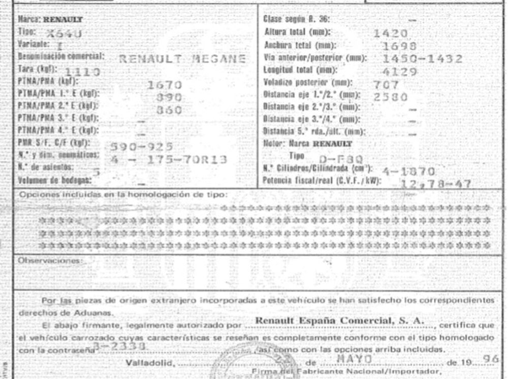 DESPIECE RENAULT MEGANE - Imagen 4