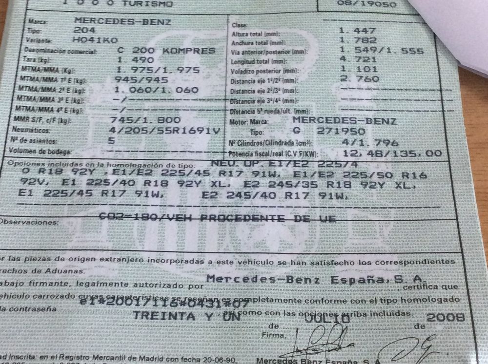 DESPIECE MERCEDES C200 - Imagen 4