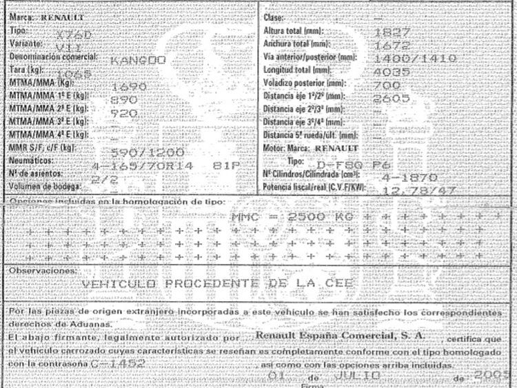 DESPIECE RENAULT KANGOO - Imagen 2