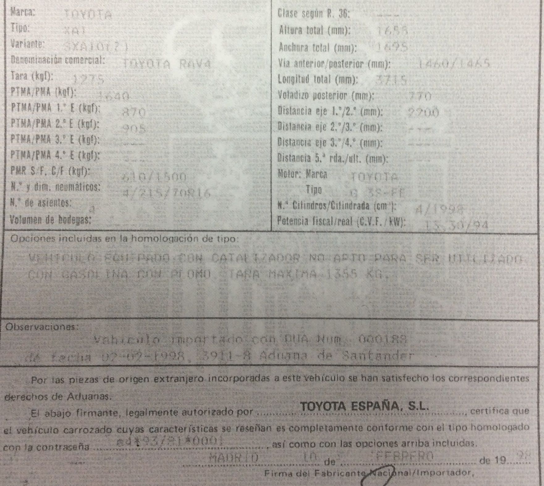 DESPIECE TOYOTA RAV 4 - Imagen 5
