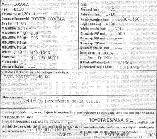 MOTOR TOYOTA COROLLA - Imagen 2