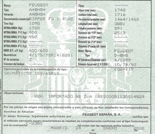 DESPIECE PEUGEOT BIPPER - Imagen 2