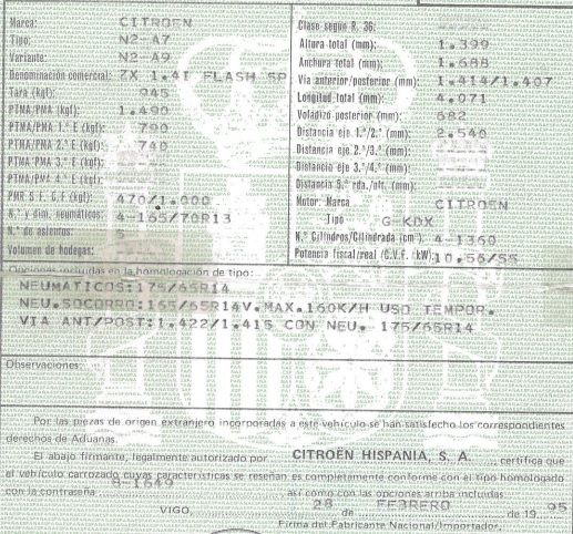 DESPIECE CITROEN ZX - Imagen 5