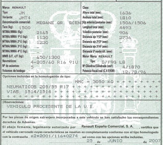 DESPIECE RENAULT MEGANE GR. SCENIC - Imagen 2