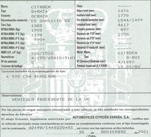 DESPIECE CITROEN C5 - Imagen 2