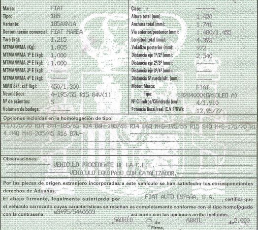 DESPIECE FIAT MAREA - Imagen 6