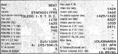 DESPIECE SEAT TOLEDO - Imagen 2