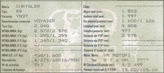 DESPIECE CHRYSLER VOYAGER - Imagen 5