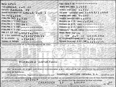 DESPIECE OPEL OMEGA A - Imagen 2
