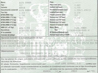 DESPIECE ALFA ROMEO 147 - Imagen 5