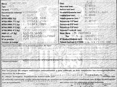 DESPIECE CHRYSLER VOYAGER - Imagen 6