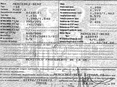 DESPIECE MERCEDES A160 - Imagen 6