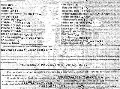 DESPIECE OPEL FRONTERA - Imagen 6