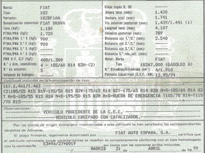 DESPIECE FIAT BRAVA - Imagen 6