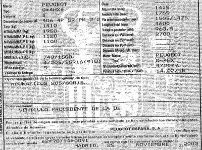DESPIECE PEUGEOT 406 - Imagen 6