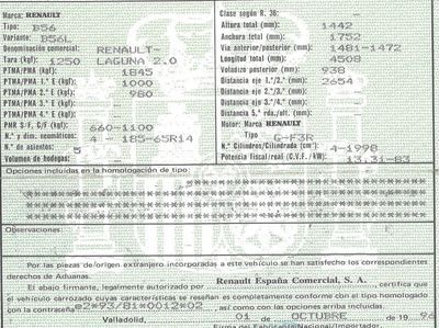 DESPIECE RENAULT LAGUNA I - Imagen 6