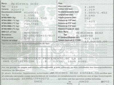 DESPIECE MERCEDES A160 - Imagen 6