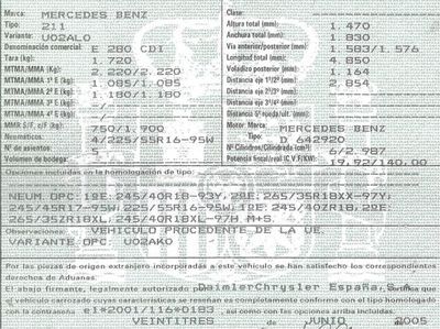 DESPIECE MERCEDES E280 - Imagen 2