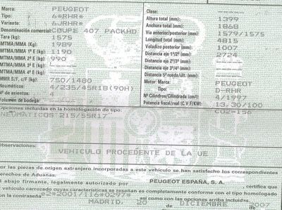 DESPIECE PEUGEOT 407 - Imagen 5