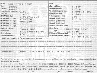 DESPIECE MERCEDES C180 - Imagen 5
