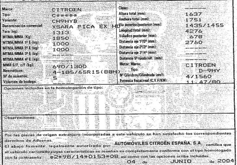 DESPIECE CITROEN XSARA PICASSO - Imagen 5