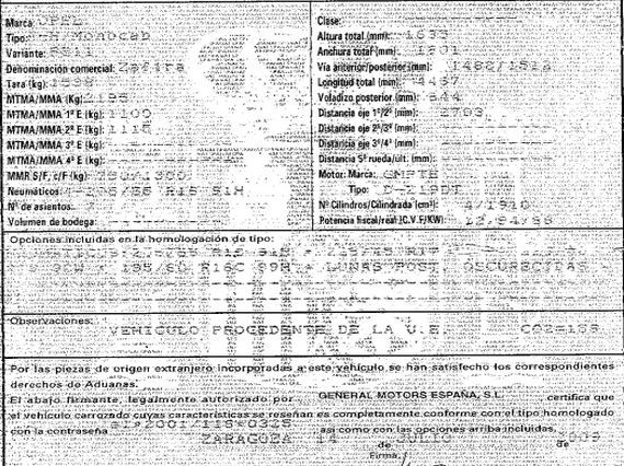 DESPIECE OPEL ZAFIRA B - Imagen 5