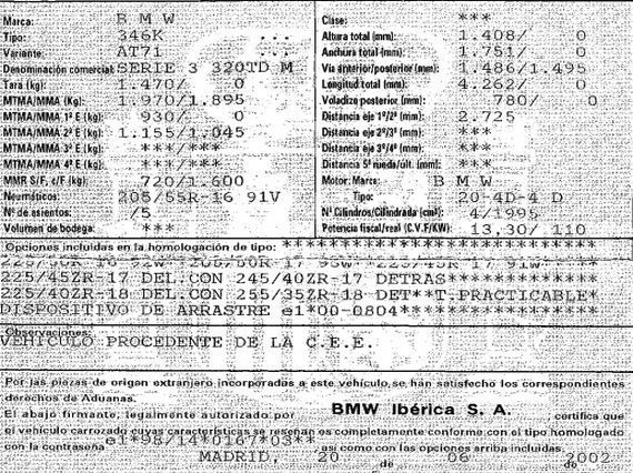 DESPIECE BMW 320 - Imagen 5