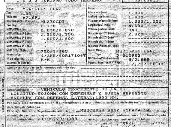 DESPIECE MERCEDES ML270 - Imagen 5