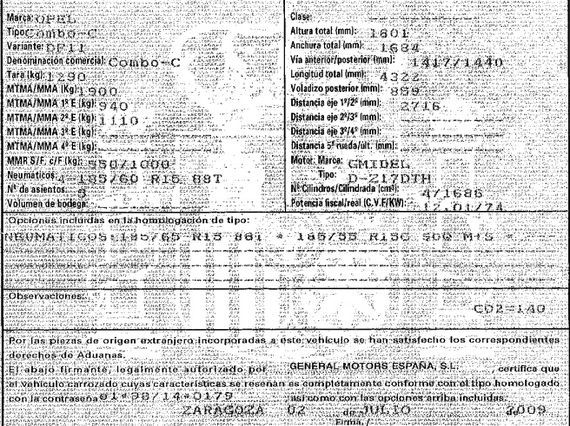 DESPIECE OPEL COMBO C - Imagen 5