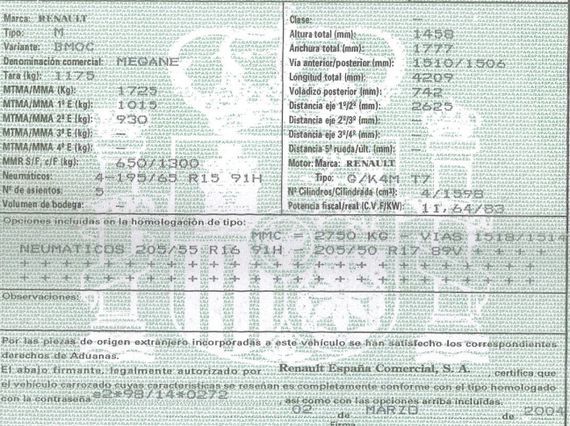DESPIECE RENAULT MEGANE - Imagen 5