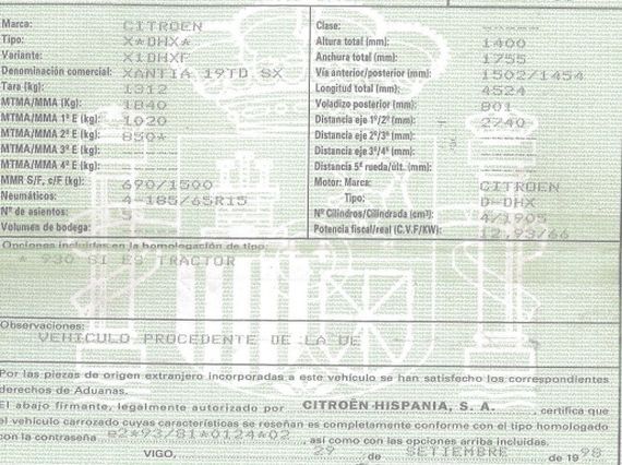 DESPIECE CITROEN XANTIA - Imagen 5