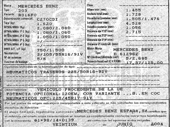 DESPIECE MERCEDES C270 - Imagen 5