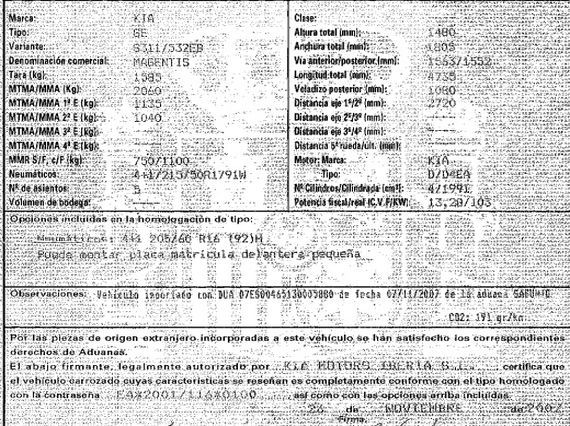 DESPIECE KIA MAGENTIS - Imagen 5