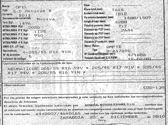 DESPIECE OPEL MERIVA B - Imagen 5