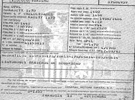 DESPIECE OPEL KADETT - Imagen 5