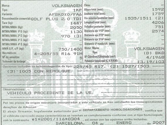 DESPIECE VOLKSWAGEN GOLF V PLUS - Imagen 5