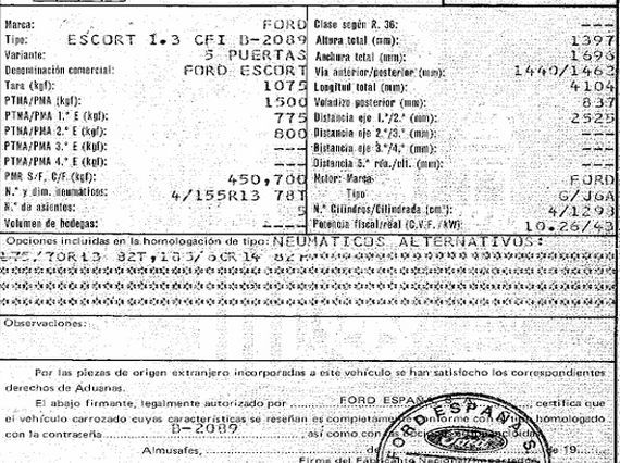 DESPIECE FORD ESCORT - Imagen 5