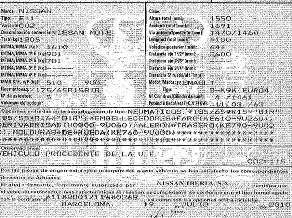 DESPIECE NISSAN NOTE - Imagen 5