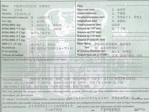 DESPIECE MERCEDES B180 - Imagen 5