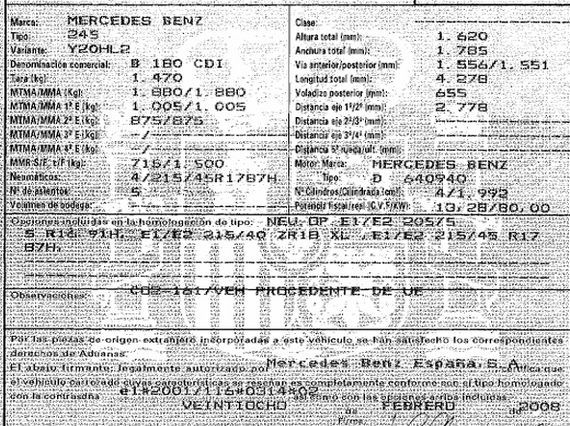 DESPIECE MERCEDES B180 - Imagen 5