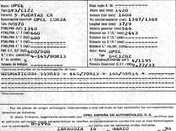 DESPIECE OPEL CORSA A - Imagen 5