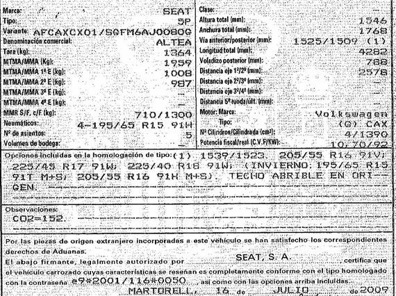 DESPIECE SEAT ALTEA - Imagen 5