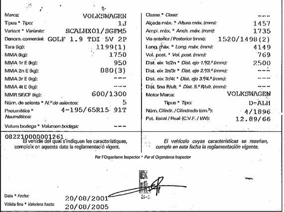 DESPIECE VOLKSWAGEN GOLF - Imagen 5